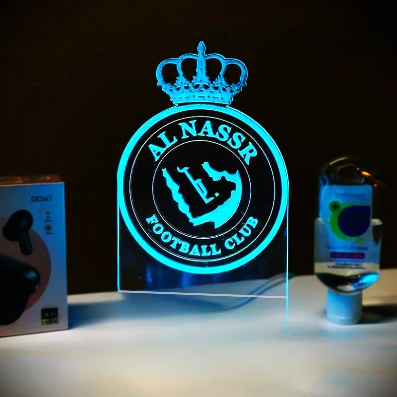 GearUP Acrylic Multicolor Night Lamp (Only Acrylic) Al-Nassr FC