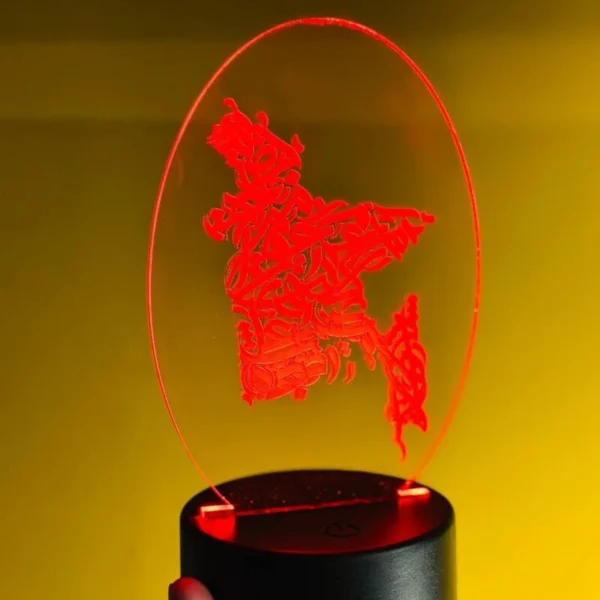 GearUP Acrylic Multicolor Night Lamp (BD Map)