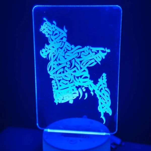 GearUP Acrylic Multicolor Night Lamp (BD Map)