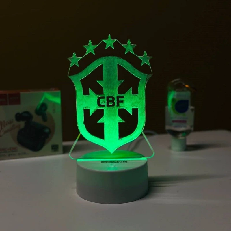 GearUP Acrylic Multicolor Night Lamp (Brazil Logo)