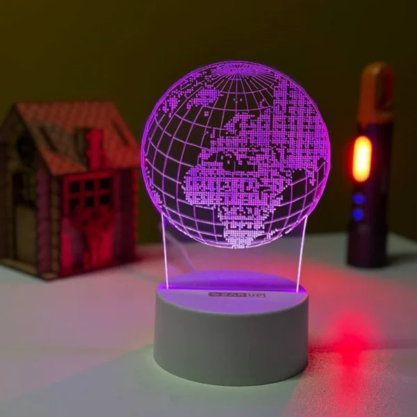 GearUP Acrylic Multicolor Night Lamp (Globe)