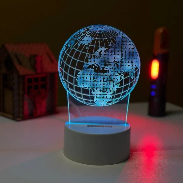 GearUP Acrylic Multicolor Night Lamp (Globe)