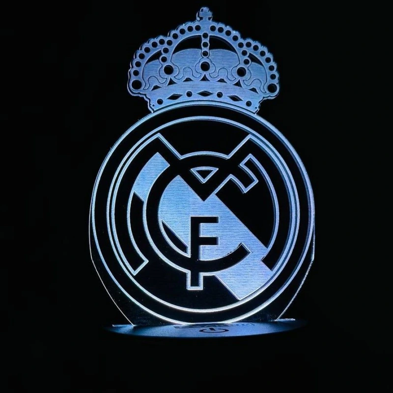 GearUP Acrylic Multicolor Night Lamp (Real Madrid FC )