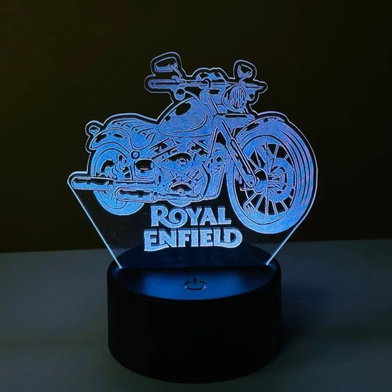 GearUP Acrylic Multicolor Night Lamp (Royal Enfeild)